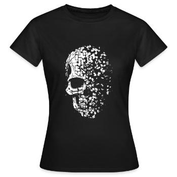 Crâne de Totenkopf Totenschädel Schädel - T-shirt Femme - noir - Devant - AI Model Female 172 dark (172cm)