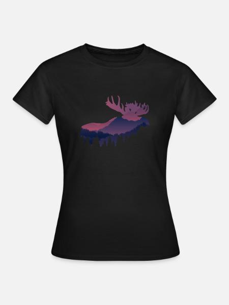 Elch - Frauen T-Shirt - Schwarz
