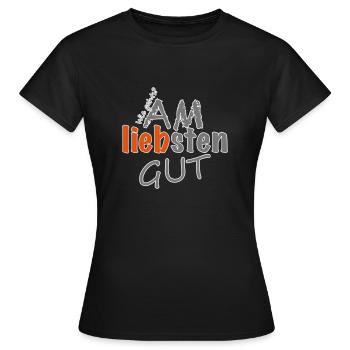comment allez-vous - de préférence bon - T-shirt Femme - noir - Devant - AI Model Female 172 dark (172cm)