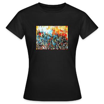 Art moderne - T-shirt Femme - noir - Devant - AI Model Female 172 dark (172cm)