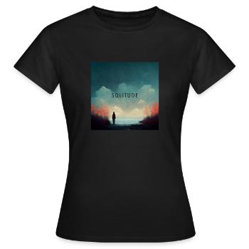 Solitude - Lonely Man - T-shirt Femme - noir - Devant - AI Model Female 172 dark (172cm)