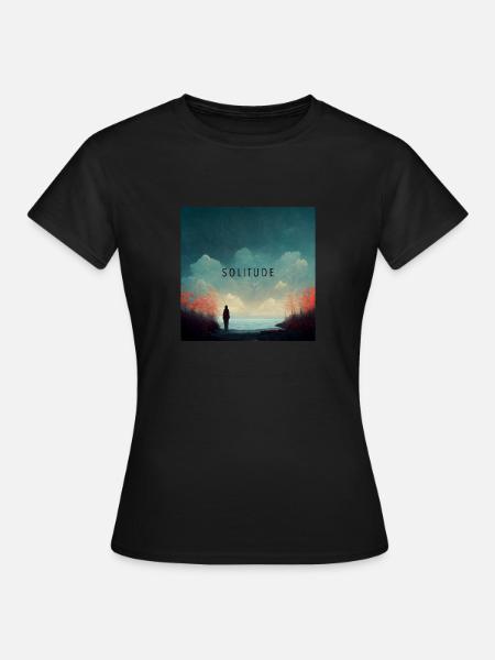Einsamkeit - Einsamer Mann - Frauen T-Shirt - Schwarz