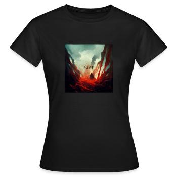 Rage Wut - Frauen T-Shirt - Schwarz - Vorne - AI Model Female 172 dark (172cm)