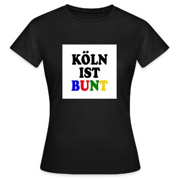Cologne is colourful - Women's T-Shirt - black - Front - AI Model Female 172 dark (172cm)