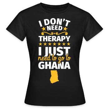 Ghana Cadeaux sort amusant Ghanéen - T-shirt Femme - noir - Devant - AI Model Female 172 dark (172cm)