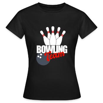 ÉQUIPE DE BOWLING - T-shirt Femme - noir - Devant - AI Model Female 172 dark (172cm)