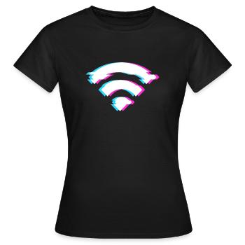 Internet sans fil - T-shirt Femme - noir - Devant - AI Model Female 172 dark (172cm)