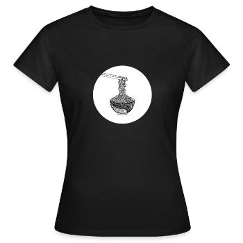 Ramen Japanische Nudeln Nudelsuppe Geschenk - Frauen T-Shirt - Schwarz - Vorne - AI Model Female 172 dark (172cm)