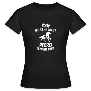 Cheval cavalier cadeau cavalier - T-shirt Femme - noir - Devant - AI Model Female 172 dark (172cm)