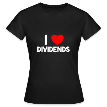 Ich liebe Dividenden - Frauen T-Shirt - Schwarz - Vorne - AI Model Female 172 dark (172cm)