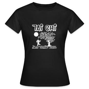 Tai Chi Taiji idée de cadeau de méditation arts martiaux - T-shirt Femme - noir - Devant - AI Model Female 172 dark (172cm)