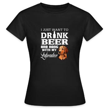Labrador - T-shirt Femme - noir - Devant - AI Model Female 172 dark (172cm)