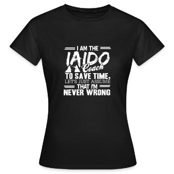 Iaido - Frauen T-Shirt - Schwarz - Vorne - AI Model Female 172 dark (172cm)