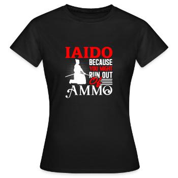 Iaido - T-shirt Femme - noir - Devant - AI Model Female 172 dark (172cm)