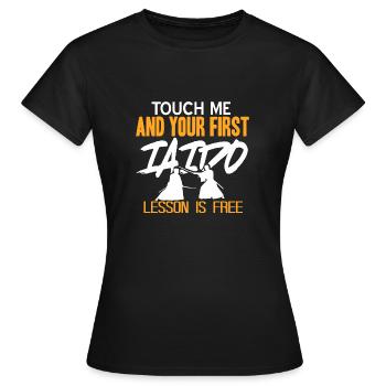 Iaido - Frauen T-Shirt - Schwarz - Vorne - AI Model Female 172 dark (172cm)