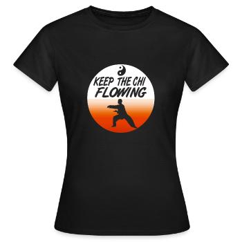 Tai Chi - T-shirt Femme - noir - Devant - AI Model Female 172 dark (172cm)