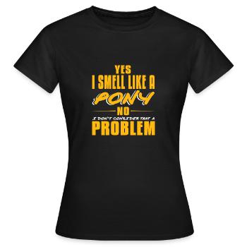 Poney - T-shirt Femme - noir - Devant - AI Model Female 172 dark (172cm)