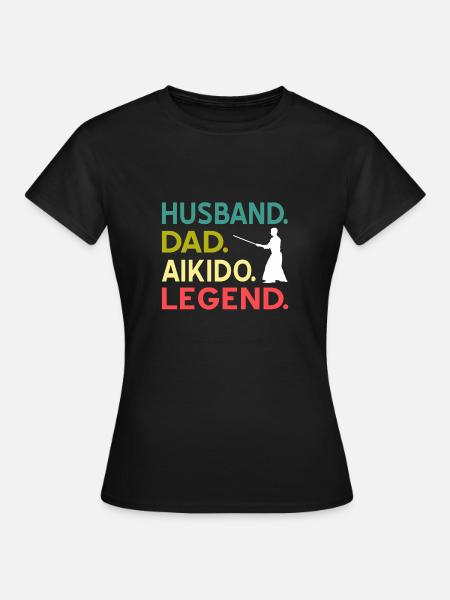 Aikido - Frauen T-Shirt - Schwarz