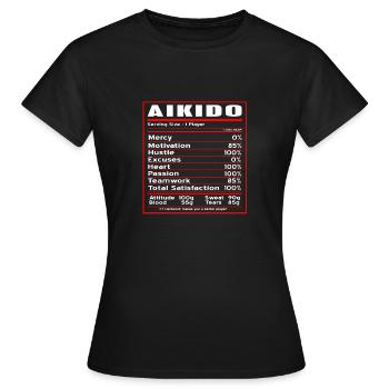 Aikido - Frauen T-Shirt - Schwarz - Vorne - AI Model Female 172 dark (172cm)