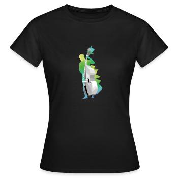 Kontrabass - Frauen T-Shirt - Schwarz - Vorne - AI Model Female 172 dark (172cm)