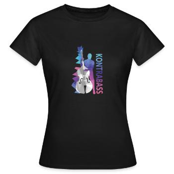 Kontrabass - Frauen T-Shirt - Schwarz - Vorne - AI Model Female 172 dark (172cm)