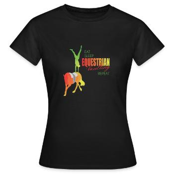 Voltiger cadeau de cheval - T-shirt Femme - noir - Devant - AI Model Female 172 dark (172cm)