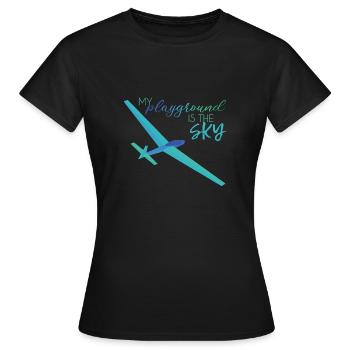 Segelfliegen Segelflieger - Frauen T-Shirt - Schwarz - Vorne - AI Model Female 172 dark (172cm)