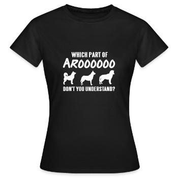 Siberian husky - Women's T-Shirt - black - Front - AI Model Female 172 dark (172cm)