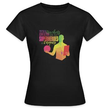 Professeur d’éducation physique PE Professeur Éducation physique Exercice - T-shirt Femme - noir - Devant - AI Model Female 172 dark (172cm)