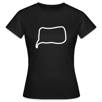 ligne de bulle de la parole - T-shirt Femme - noir - Devant - AI Model Female 172 dark (172cm)