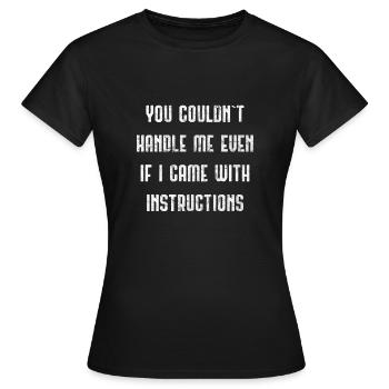Humour - Women's T-Shirt - black - Front - AI Model Female 172 dark (172cm)