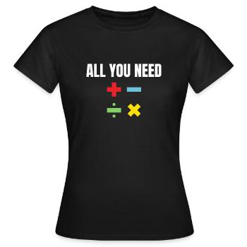 Teacher Math Cool Quote Funny Saying Teaching - T-shirt Femme - noir - Devant - AI Model Female 172 dark (172cm)