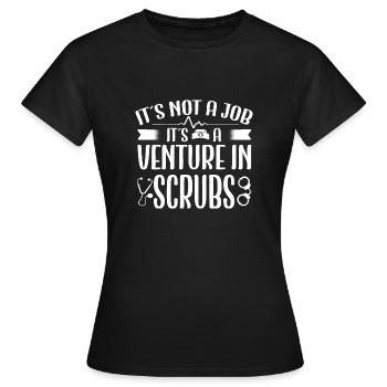 Une infirmière correctionnelle qui n’est pas un emploi Scrubs Gifts - T-shirt Femme - noir - Devant - AI Model Female 172 dark (172cm)