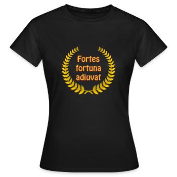 Latein für Angeber (Mut-Edition) - Frauen T-Shirt - Schwarz - Vorne - AI Model Female 172 dark (172cm)