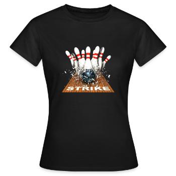 Strike Bowling - Women's T-Shirt - black - Front - AI Model Female 172 dark (172cm)