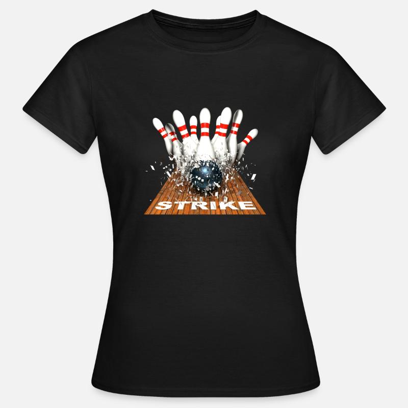 Strike Bowling - Frauen T-Shirt - Schwarz