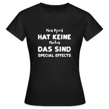 Mein Pferd Hat Keine Macken Das... - Frauen T-Shirt - Schwarz - Vorne - AI Model Female 172 dark (172cm)