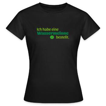 Wassermelone - Frauen T-Shirt - Schwarz - Vorne - AI Model Female 172 dark (172cm)