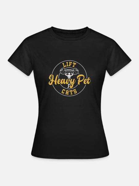 Lift Heavy Pet Cats - Gym - Women's T-Shirt - black