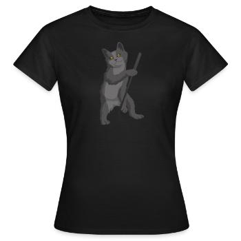 Katze Golf Golfplatz Golfspieler Golfschläger Katz - Frauen T-Shirt - Schwarz - Vorne - AI Model Female 172 dark (172cm)