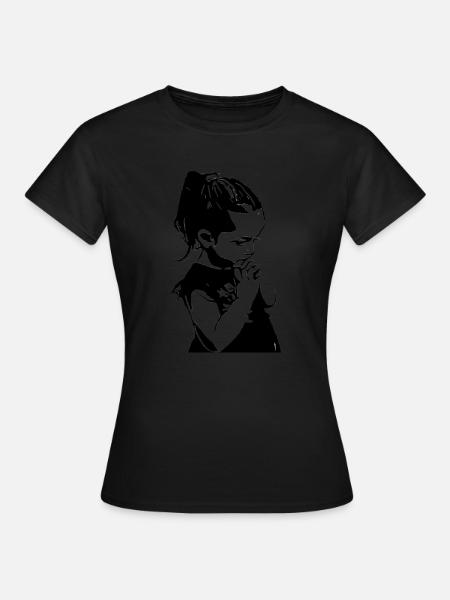 Mädchen - Frauen T-Shirt - Schwarz