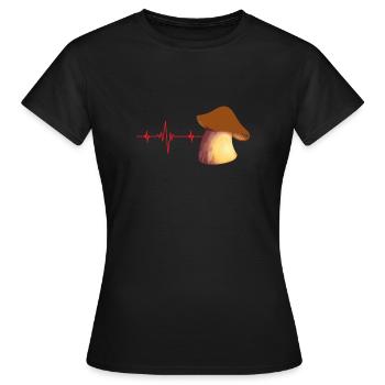 Champignons champignons champignons champignons champignons champignons - T-shirt Femme - noir - Devant - AI Model Female 172 dark (172cm)