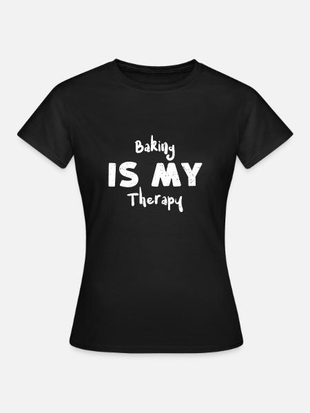 La cuisson est ma thérapie - Cuisson - T-shirt Femme - noir