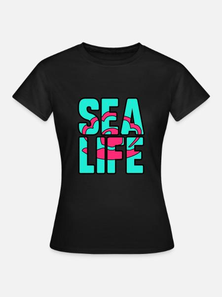 Leben im Meer - Frauen T-Shirt - Schwarz