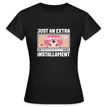Juste un épisode supplémentaire de manga d’anime japonais - T-shirt Femme - noir - Devant - AI Model Female 172 dark (172cm)