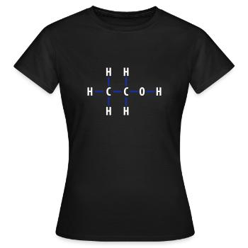 alcool - T-shirt Femme - noir - Devant - AI Model Female 172 dark (172cm)