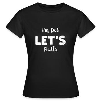 Je suis Dos Let’s Fiesta - T-shirt Femme - noir - Devant - AI Model Female 172 dark (172cm)