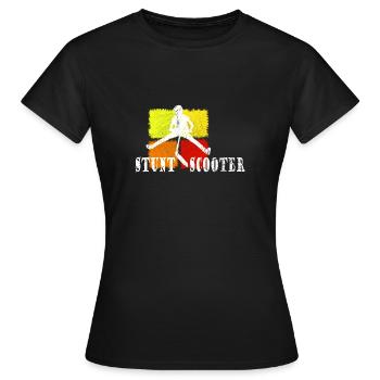 Stunt Roller Kickboard Stunt Scooter Chemise - T-shirt Femme - noir - Devant - AI Model Female 172 dark (172cm)