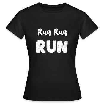 Run Run Run - Workout - Frauen T-Shirt - Schwarz - Vorne - AI Model Female 172 dark (172cm)