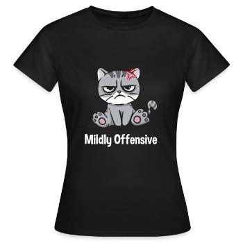 Leicht beleidigende sarkastische lustige Sarkasmus - Frauen T-Shirt - Schwarz - Vorne - AI Model Female 172 dark (172cm)